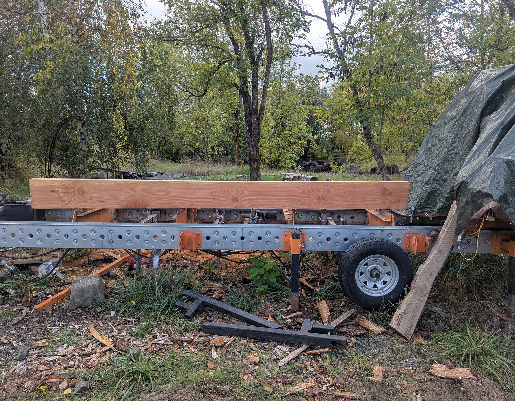 Doug fir header beam